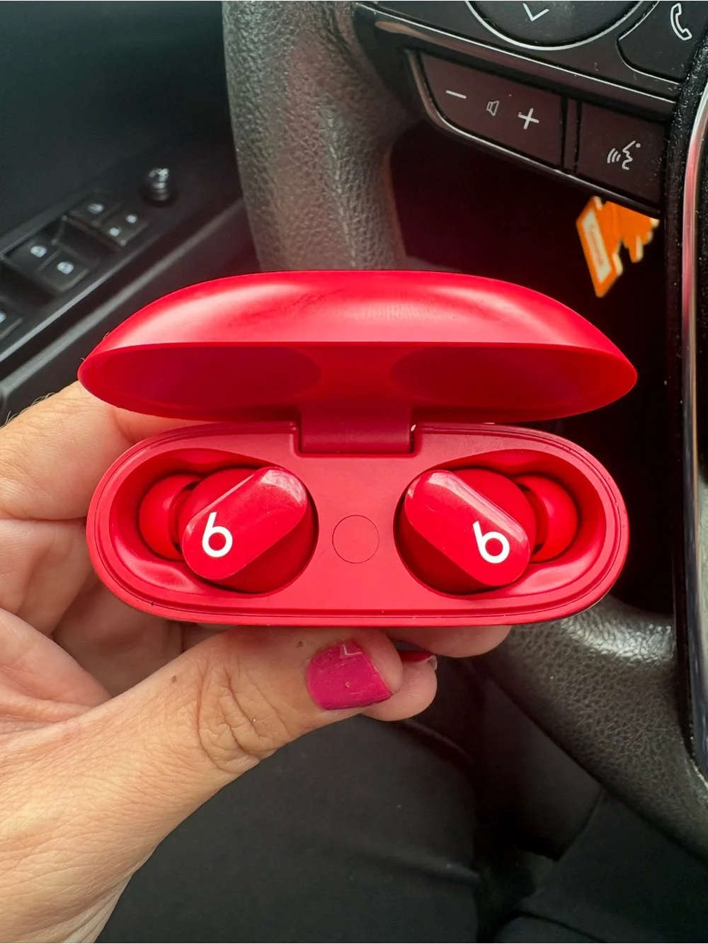 Beats by Dre Red True Wireless Earbuds with Charging Case